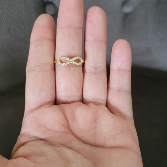 Infinity♾️ Symbol with Pave Crystals💎 Ring - Sz 8 - Picture 16 of 16